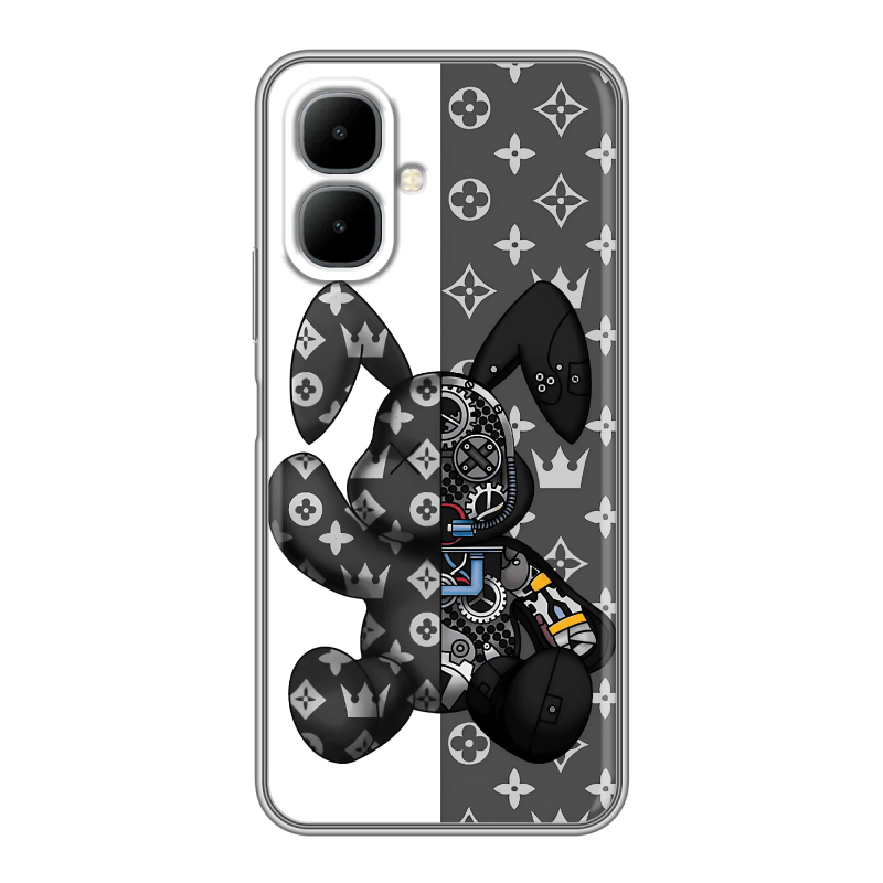 Силиконовый чехол на Infinix Smart 10 с принтом Луи робот Силиконовый чехол на Infinix Smart 10 с принтом Луи робот