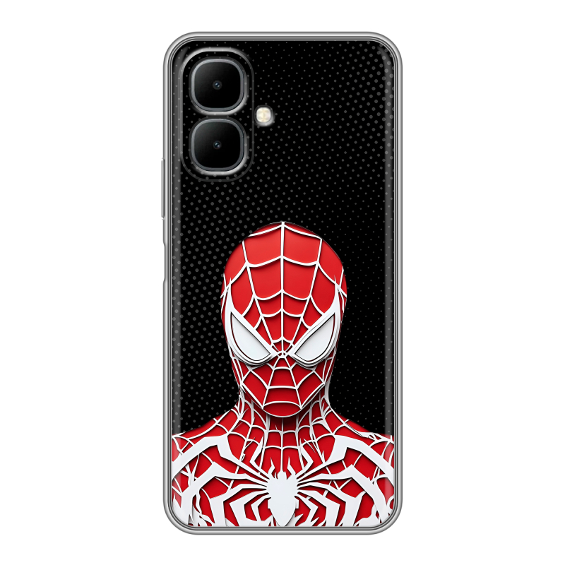 Силиконовый чехол на Infinix Smart 10 с принтом человек паук spiderman Силиконовый чехол на Infinix Smart 10 с принтом человек паук spiderman