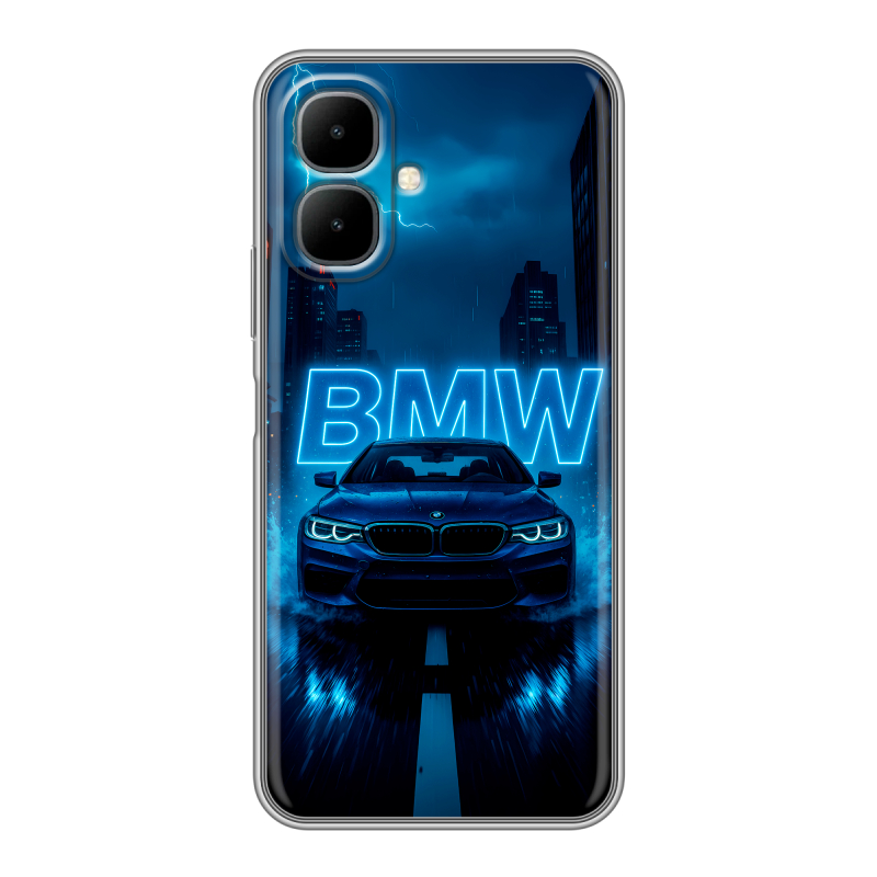 Силиконовый чехол на Infinix Smart 10 с принтом BMW БМВ Силиконовый чехол на Infinix Smart 10 с принтом BMW БМВ