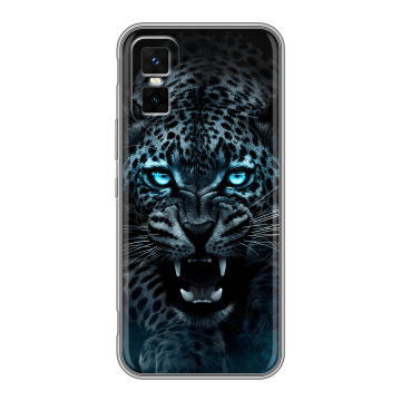 Силиконовый чехол на Infinix GT 30 Pro с принтом Темный леопард