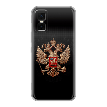 Силиконовый чехол на Infinix GT 30 Pro с принтом Герб России