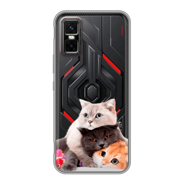 Силиконовый чехол на Infinix GT 30 Pro с принтом Кошки