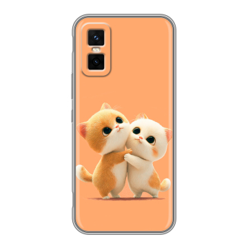 Силиконовый чехол на Infinix GT 30 Pro с принтом Милые котики
