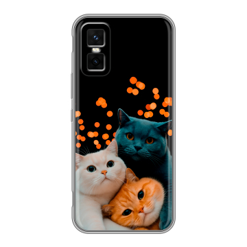 Силиконовый чехол на Infinix GT 30 Pro с принтом Кошки