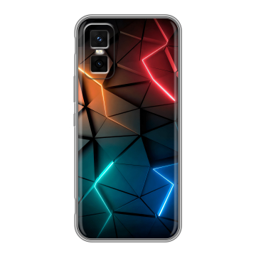 Силиконовый чехол на Infinix GT 30 Pro с принтом Абстракция неон