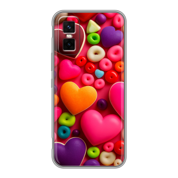 Силиконовый чехол на Infinix GT 30 Pro с принтом Сердечки