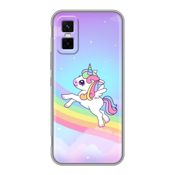 Силиконовый чехол на Infinix GT 30 Pro с принтом Единорог Силиконовый чехол на Infinix GT 30 Pro с принтом Единорог