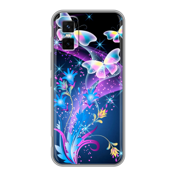 Силиконовый чехол на Infinix GT 30 Pro с принтом Бабочки Силиконовый чехол на Infinix GT 30 Pro с принтом Бабочки
