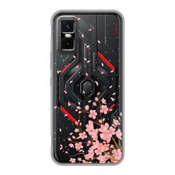 Силиконовый чехол на Infinix GT 30 Pro с принтом Ветка сакуры Силиконовый чехол на Infinix GT 30 Pro с принтом Ветка сакуры
