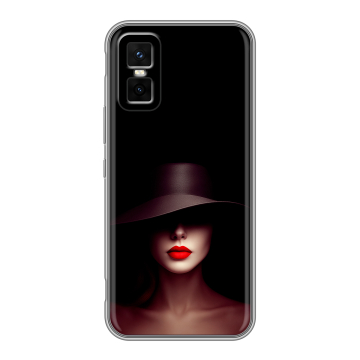 Силиконовый чехол на Infinix GT 30 Pro с принтом Девушка в шляпе Силиконовый чехол на Infinix GT 30 Pro с принтом Девушка в шляпе