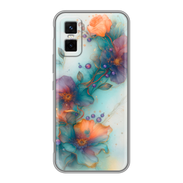 Силиконовый чехол на Infinix GT 30 Pro с принтом Акварельные цветы Силиконовый чехол на Infinix GT 30 Pro с принтом Акварельные цветы