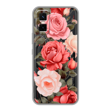 Силиконовый чехол на Infinix GT 30 Pro с принтом Розы