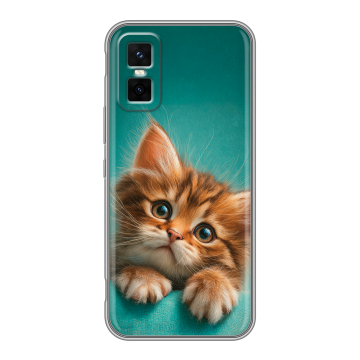 Силиконовый чехол на Infinix GT 30 Pro с принтом котенок