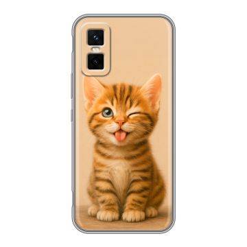 Силиконовый чехол на Infinix GT 30 Pro с принтом котенок
