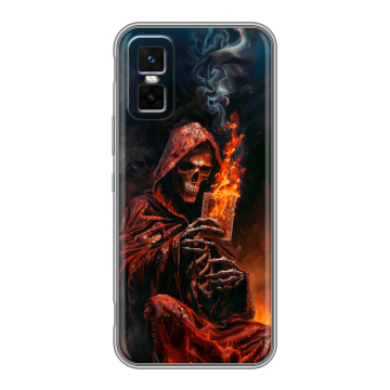 Силиконовый чехол на Infinix GT 30 Pro с принтом Скелет и карты