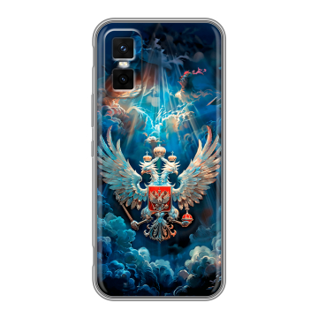 Силиконовый чехол на Infinix GT 30 Pro с принтом Герб флаг России