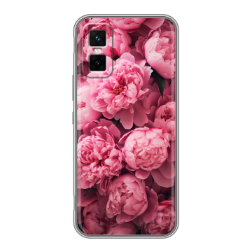 Силиконовый чехол на Infinix GT 30 Pro с принтом цветы пионы