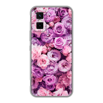 Силиконовый чехол на Infinix GT 30 Pro с принтом лавандовые розы