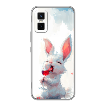 Силиконовый чехол на Infinix GT 30 Pro с принтом кролик зайчик