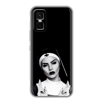 Силиконовый чехол на Infinix GT 30 Pro с принтом монашка