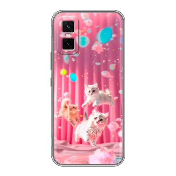 Силиконовый чехол на Infinix GT 30 Pro с принтом милые котики