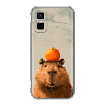 Силиконовый чехол на Infinix GT 30 Pro с принтом капибара