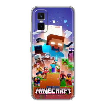 Силиконовый чехол на Infinix GT 30 Pro с принтом Майнкрафт Minecraft