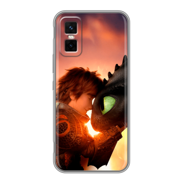 Силиконовый чехол на Infinix GT 30 Pro с принтом Как приручить дракона