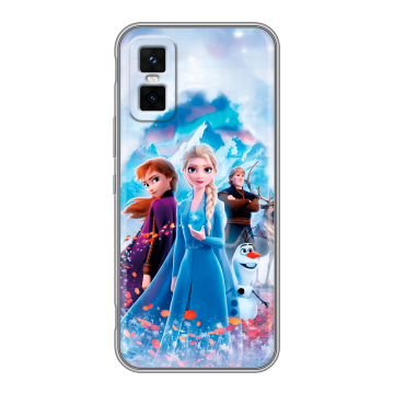 Силиконовый чехол на Infinix GT 30 Pro с принтом Холодное сердце Frozen