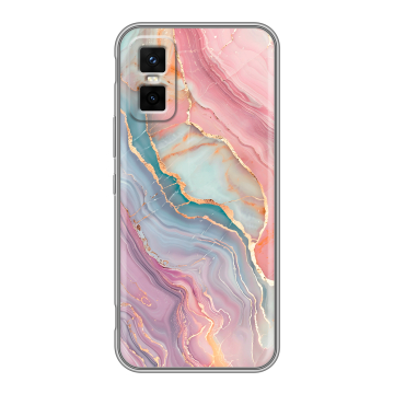 Силиконовый чехол на Infinix GT 30 Pro с принтом розовый мрамор Силиконовый чехол на Infinix GT 30 Pro с принтом розовый мрамор