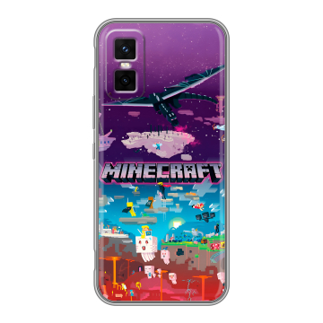 Силиконовый чехол на Infinix GT 30 Pro с принтом Майнкрафт Minecraft Силиконовый чехол на Infinix GT 30 Pro с принтом Майнкрафт Minecraft