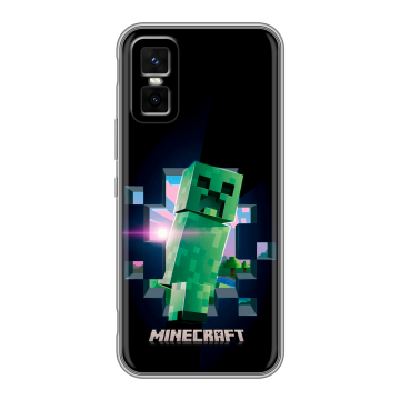 Силиконовый чехол на Infinix GT 30 Pro с принтом Майнкрафт Minecraft Силиконовый чехол на Infinix GT 30 Pro с принтом Майнкрафт Minecraft