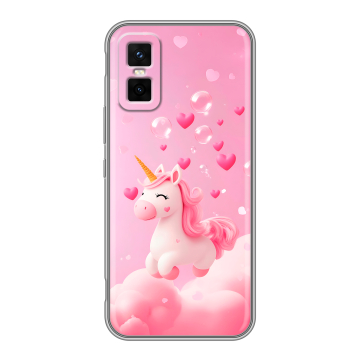 Силиконовый чехол на Infinix GT 30 Pro с принтом Единорог