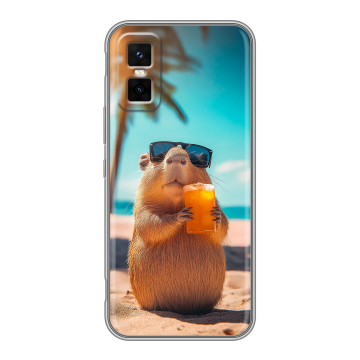 Силиконовый чехол на Infinix GT 30 Pro с принтом Капибара