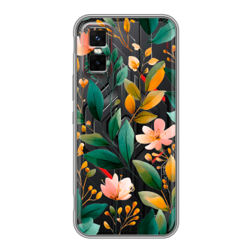 Силиконовый чехол на Infinix GT 30 Pro с принтом Цветы паттерн
