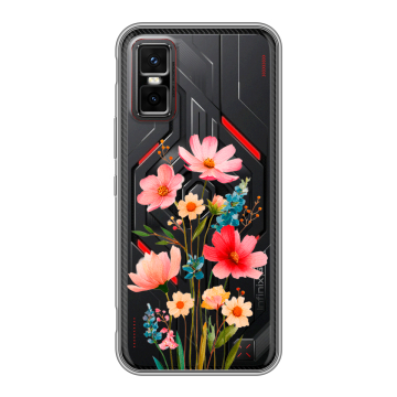 Силиконовый чехол на Infinix GT 30 Pro с принтом Цветы