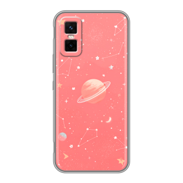 Силиконовый чехол на Infinix GT 30 Pro с принтом Розовый космос