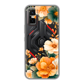 Силиконовый чехол на Infinix GT 30 Pro с принтом Цветы принт