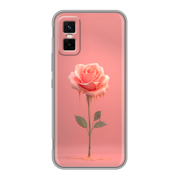 Силиконовый чехол на Infinix GT 30 Pro с принтом Розовая роза