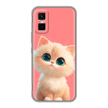 Силиконовый чехол на Infinix GT 30 Pro с принтом Розовый котенок