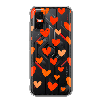 Силиконовый чехол на Infinix GT 30 Pro с принтом Сердечки