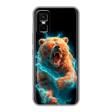 Силиконовый чехол на Infinix GT 30 Pro с принтом Медведь