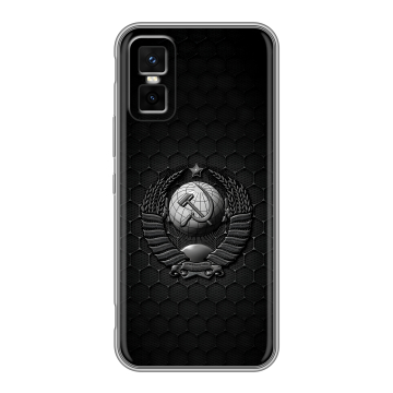 Силиконовый чехол на Infinix GT 30 Pro с принтом Герб Флаг СССР