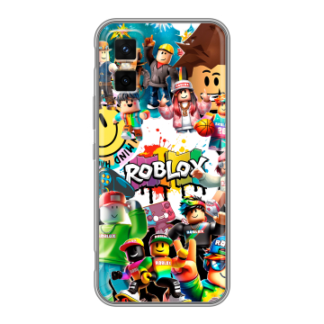 Силиконовый чехол на Infinix GT 30 Pro с принтом Roblox Роблокс