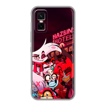 Силиконовый чехол на Infinix GT 30 Pro с принтом Hazbin Hotel Отель Хазбин
