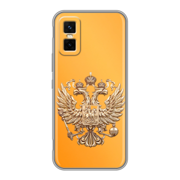Силиконовый чехол на Infinix GT 30 Pro с принтом Герб Флаг России