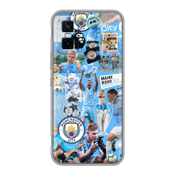 Силиконовый чехол на Infinix GT 30 Pro с принтом Man City Манчестер Сити