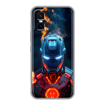 Силиконовый чехол на Infinix GT 30 Pro с принтом IronMan Железный человек