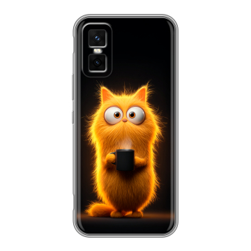 Силиконовый чехол на Infinix GT 30 Pro с принтом Смешной кот