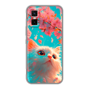 Силиконовый чехол на Infinix GT 30 Pro с принтом Красивый кот